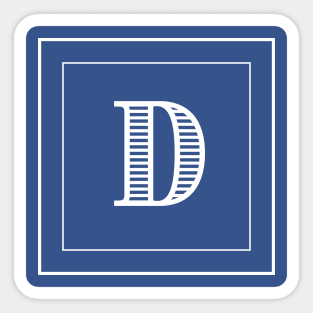 D Monogram Sticker